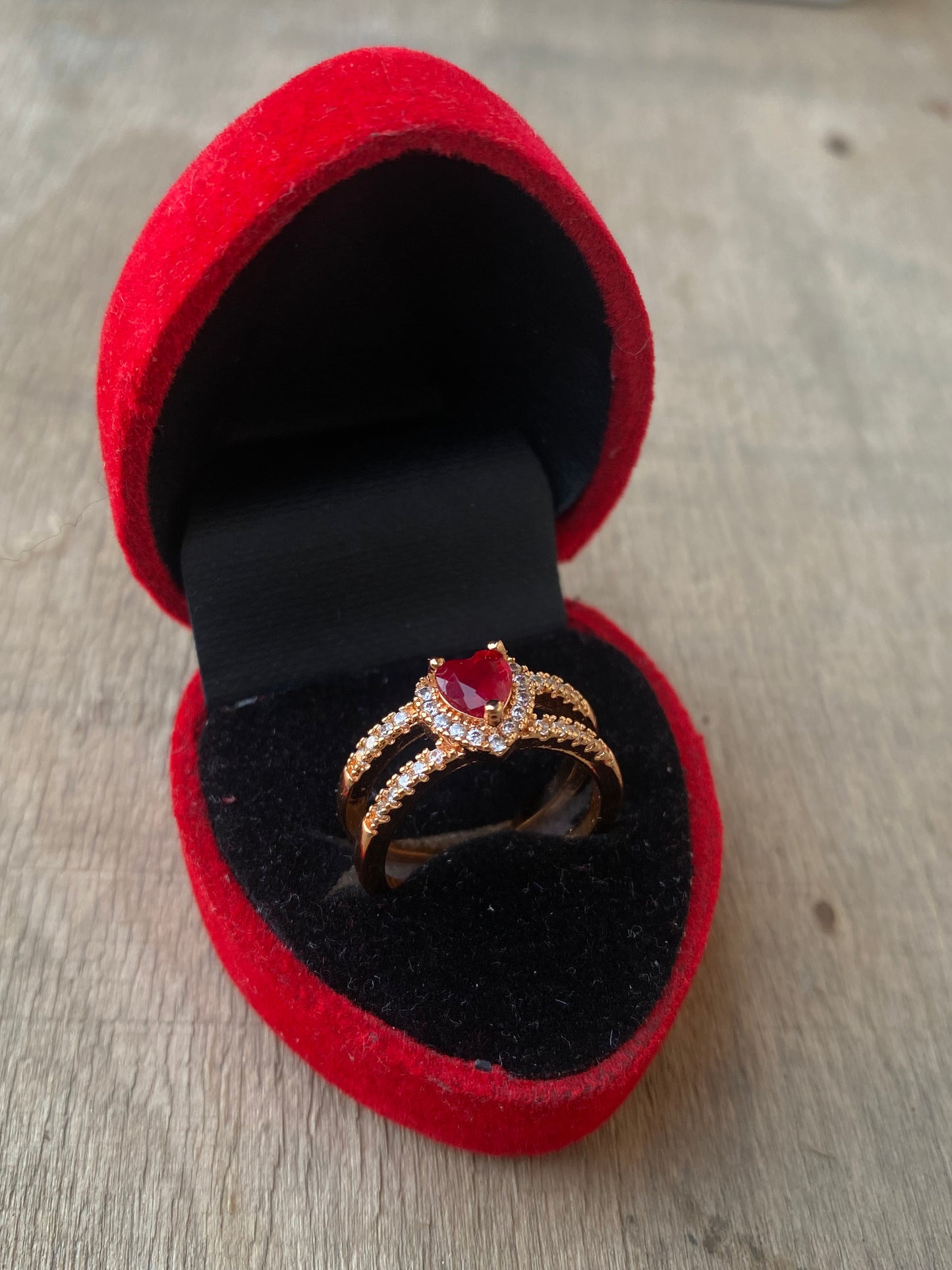 Red Heart Ring Band