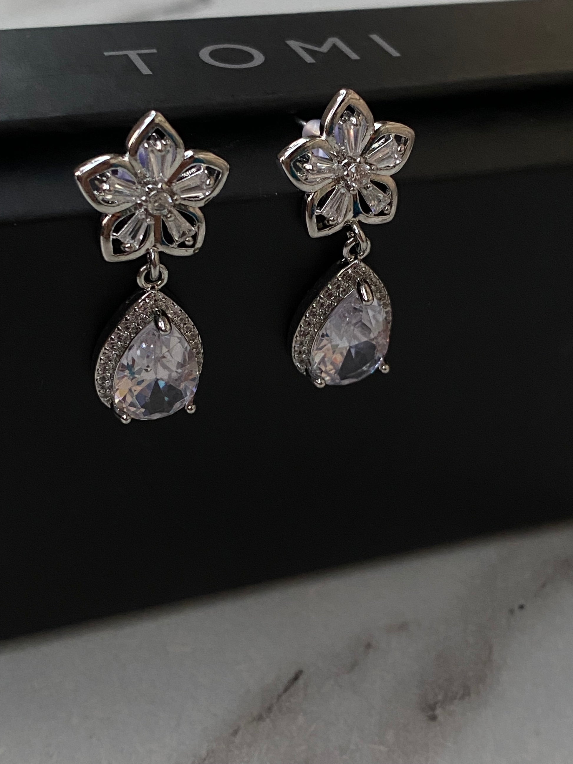 Silver Drop earrings - Layla