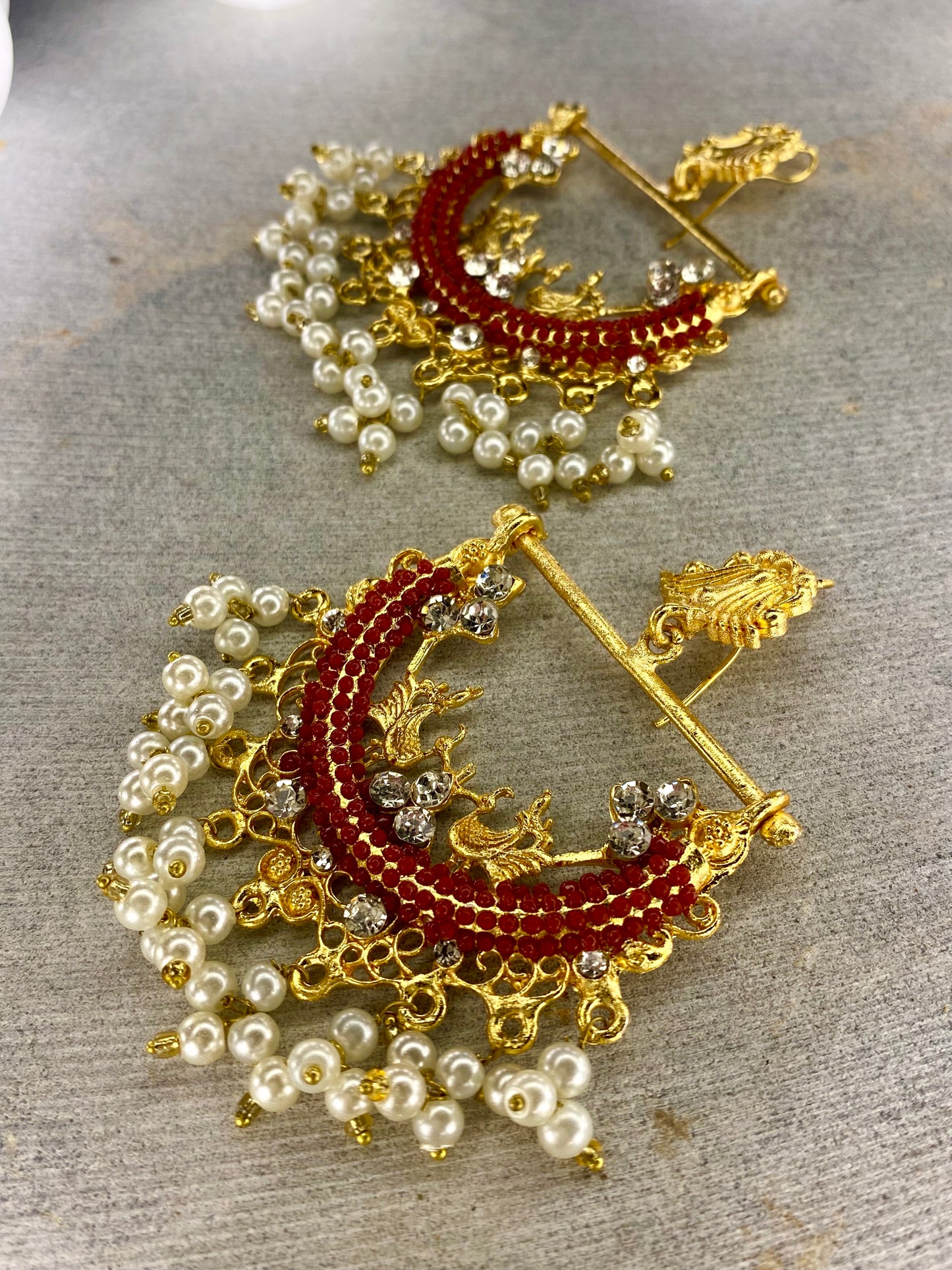 Red Traditional Earrings - Layla